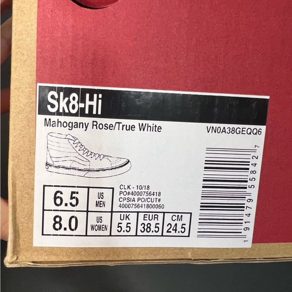 Vans Sk8-Hi in Mahogany Rose - Picture 7 of 9